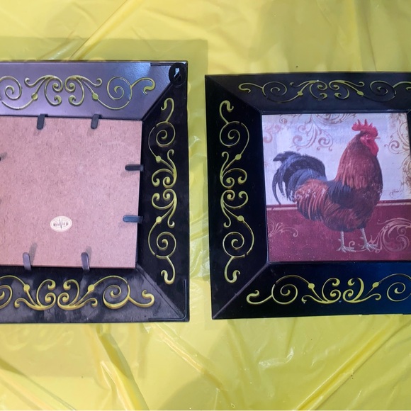 “New View” Vintage Rooster 🐓 Wall Hanging Plaque Designer - 2 Art Frames, Decor - Picture 11 of 16